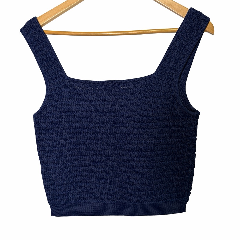J. Crew Sweater Tank with hand-embellished mirrors in Dark Blue, Size M NWT - Picture 8 of 15